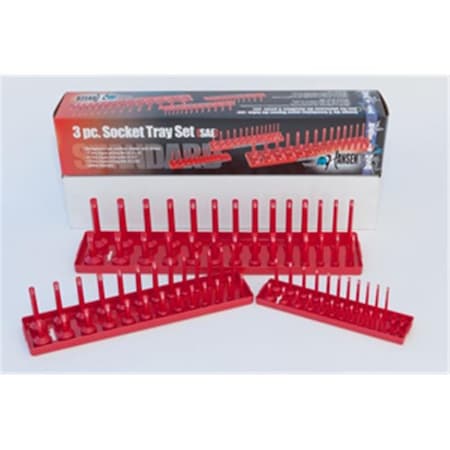 Hansen Global HANSEN GLOBAL HR9301 3 Piece SAE Hansen Socket Tray HR9301